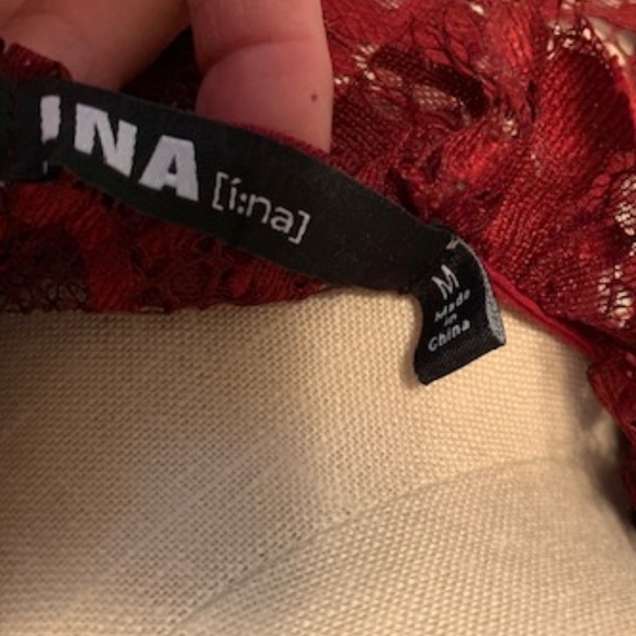 INA Women's Lace Tunic with Ruffle Sleeves - Picture 6 of 8